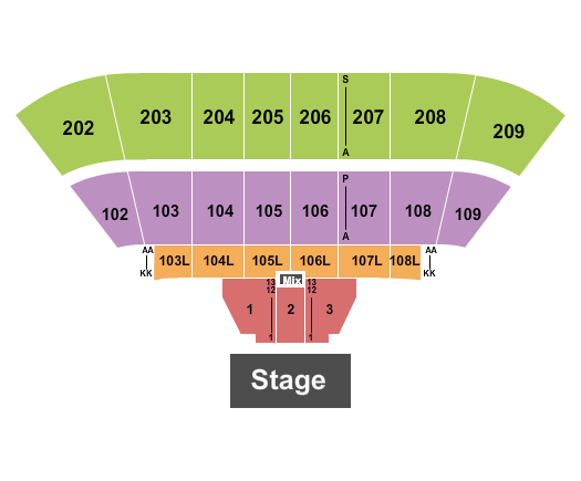 Bryce Jordan Center Seating Chart: Theater 2