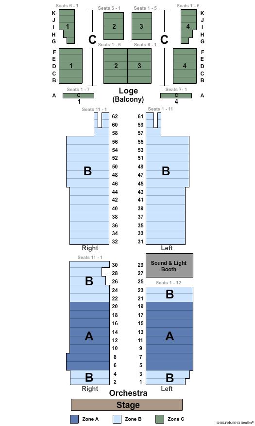 Buckhead Theatre Seating Chart