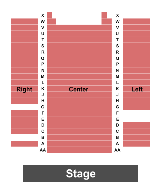 Bucks County Playhouse Seating Chart: End Stage