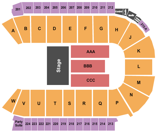 Blue Arena At The Ranch Events Complex Seating Chart: Chicago
