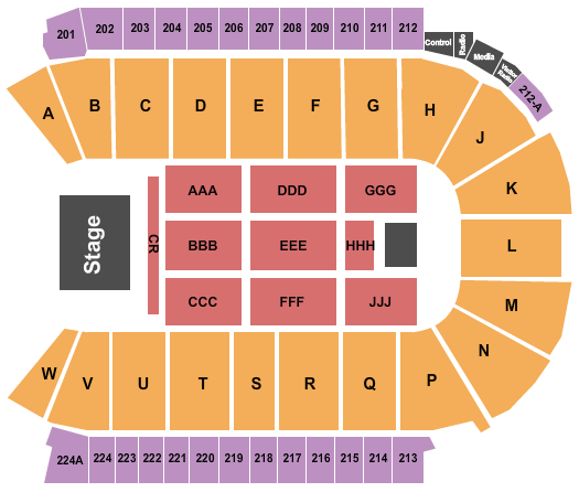 Blue Arena At The Ranch Events Complex Seating Chart: Endstage Reserved