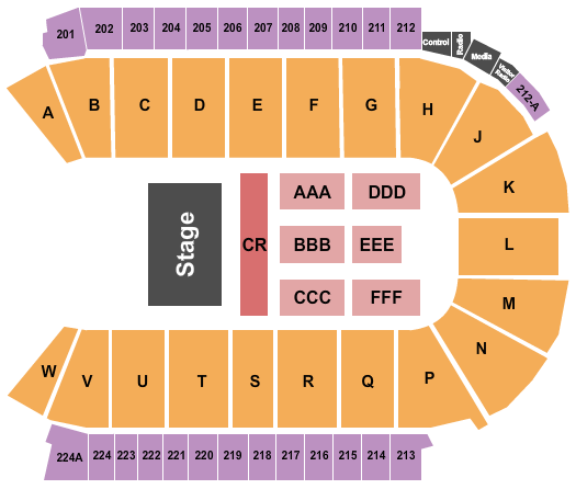 Blue Arena At The Ranch Events Complex Seating Chart: Half House