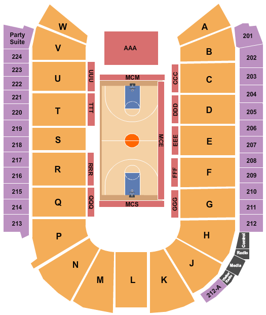 Budweiser Event Center Concert Seating Chart