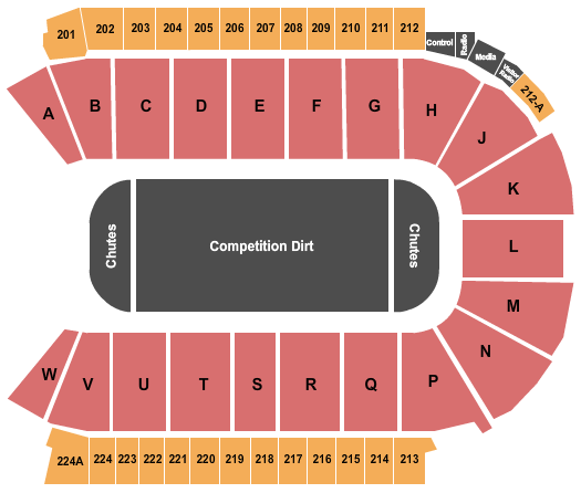Blue Federal Credit Union Arena Seating Chart: Rodeo