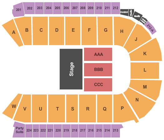 Budweiser Event Center Concert Seating Chart