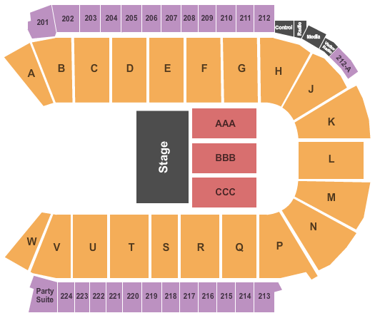 Budweiser Event Center Seating Chart Eagles