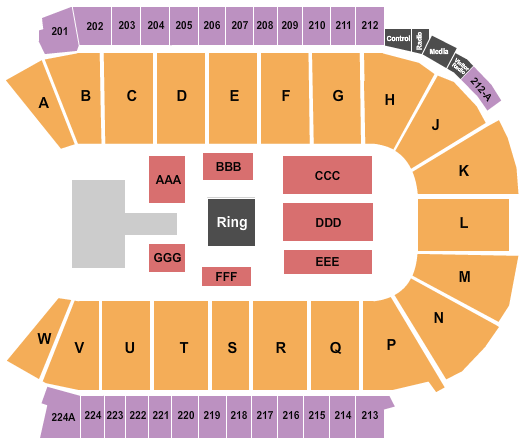Blue Arena At The Ranch Events Complex Seating Chart: Wrestling - AEW
