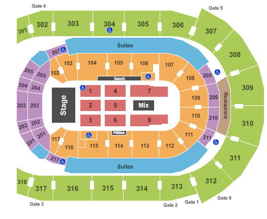 Budweiser Gardens Seating Chart: End Stage