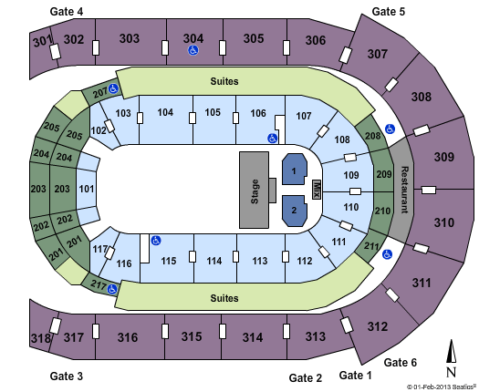 Budweiser Gardens Seating Chart