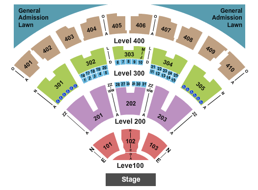 Budweiser Stage - Toronto Seating Chart: Endstage 2