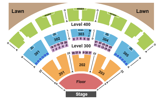 Budweiser Stage - Toronto Seating Chart: Endstage Floor ADA