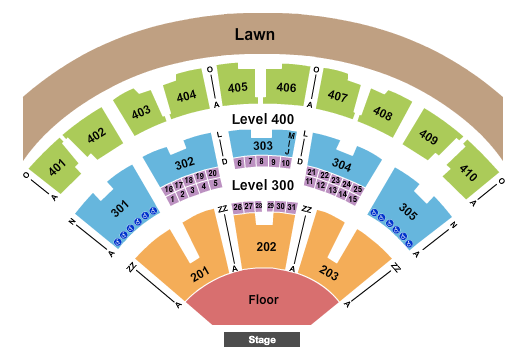 RBC Amphitheatre Seating Chart: Endstage GA 4