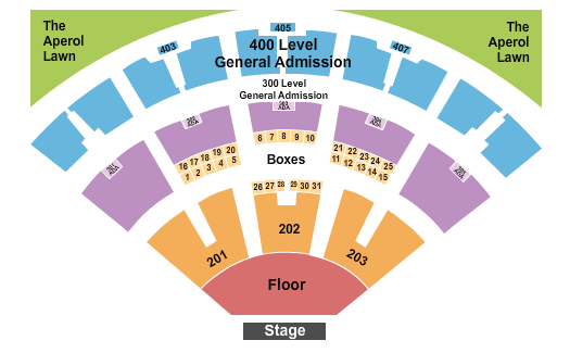 RBC Amphitheatre Seating Chart: Endstage GA Flr/RSV 200s
