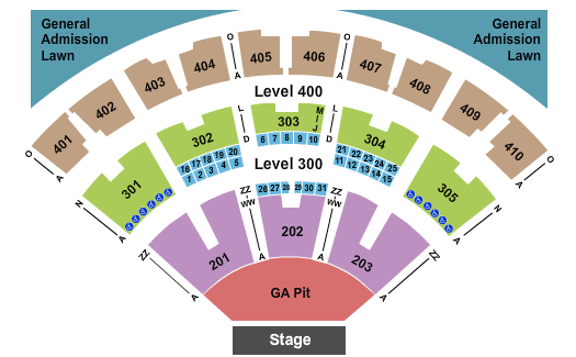 Budweiser Stage Seating Chart