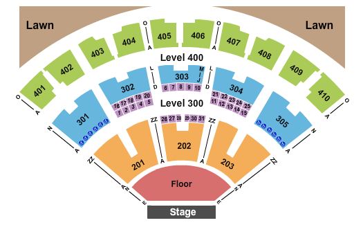 Budweiser Stage Seating Chart