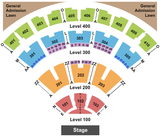 Budweiser Stage - Toronto Seating Chart: End Stage