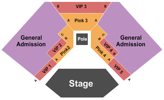 Bugsy's Cabaret at Flamingo Hotel Seating Chart: X Burlesque 2