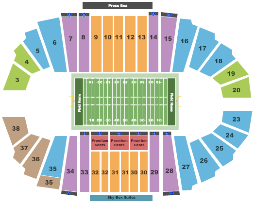 Valley Children's Stadium Seating Chart: Football