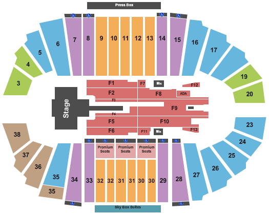 Valley Children's Stadium Seating Chart: Shakira