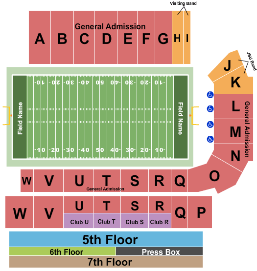 Burgess-Snow Field at AmFirst Stadium Seating Chart: Football