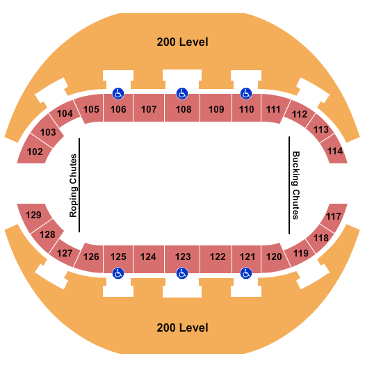 Burton Memorial Coliseum Complex Seating Chart: Rodeo