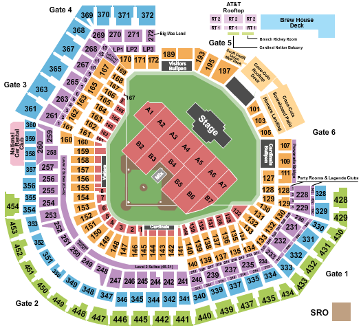 Busch Stadium Seating Chart: Billy Joel