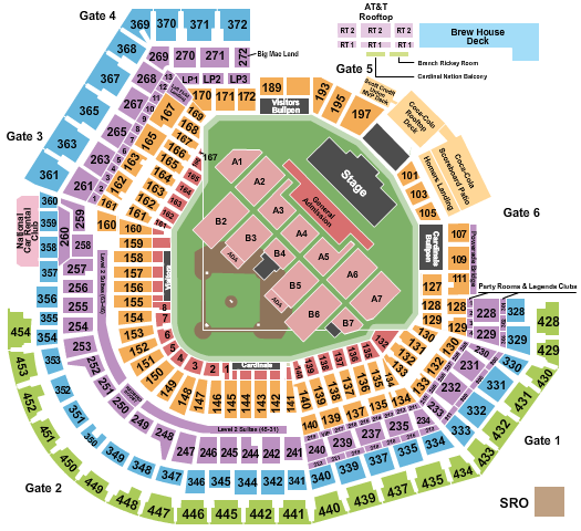 Busch Stadium Seating Chart: Guns N' Roses