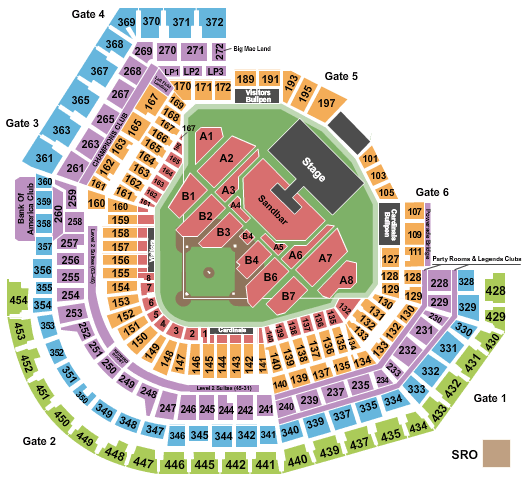 Kenny Chesney Busch Stadium Seating Chart