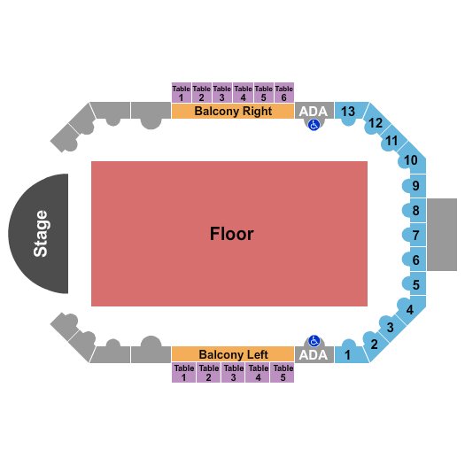 Byline Bank Aragon Ballroom Seating Chart: GA Floor/Tables