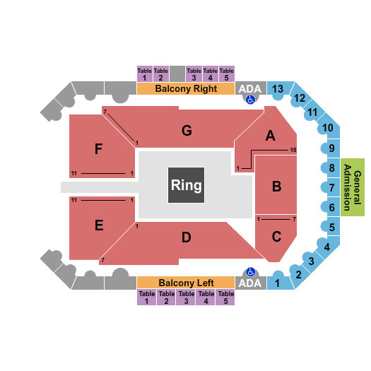 Byline Bank Aragon Ballroom Seating Chart: Wrestling