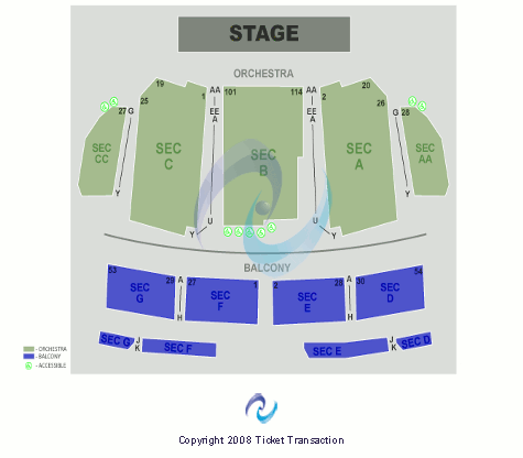 California Theatre Of The Performing Arts Seating Chart