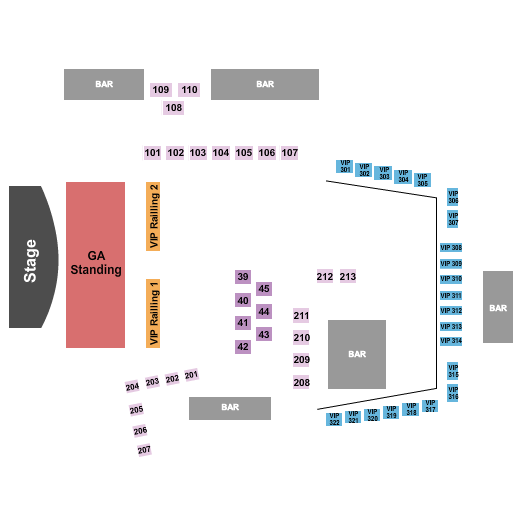 CBD Kratom Backyard at Texas Live! Seating Chart: Endstage/GA/Table