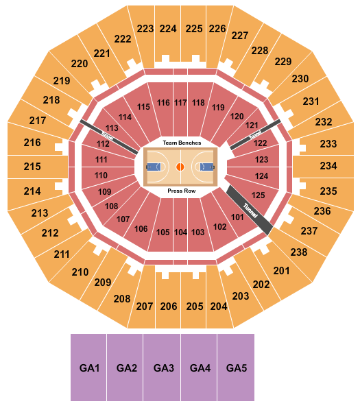 CEFCU Arena Seating Chart: Basketball