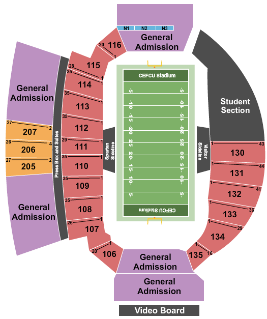 CEFCU Stadium Seating Chart