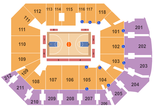 Addition Financial Arena Seating Chart: Basketball
