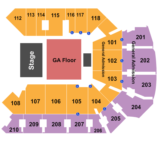 Addition Financial Arena Seating Chart: General Admission