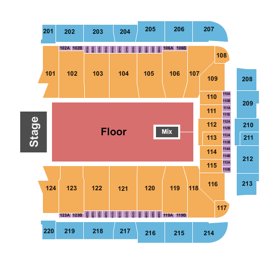CFG Bank Arena Seating Chart: Endstage GA Floor 2