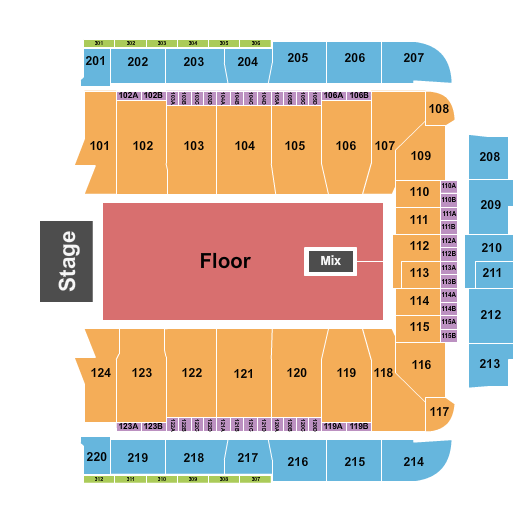 CFG Bank Arena Seating Chart: Endstage GA Floor 2