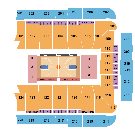 CFG Bank Arena Seating Chart: Basketball 1