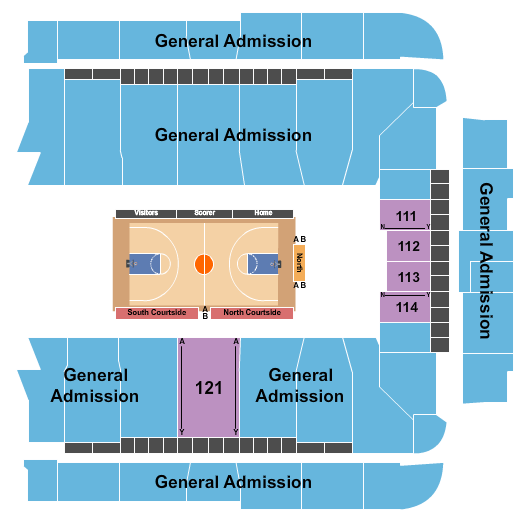 CFG Bank Arena Seating Chart: Basketball with GA 2