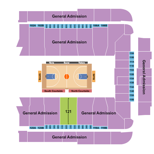 CFG Bank Arena Seating Chart: Basketball with GA