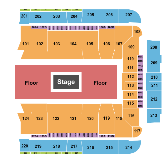 CFG Bank Arena Seating Chart: Center Stage