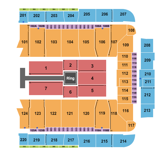 CFG Bank Arena Seating Chart: Wrestling 2