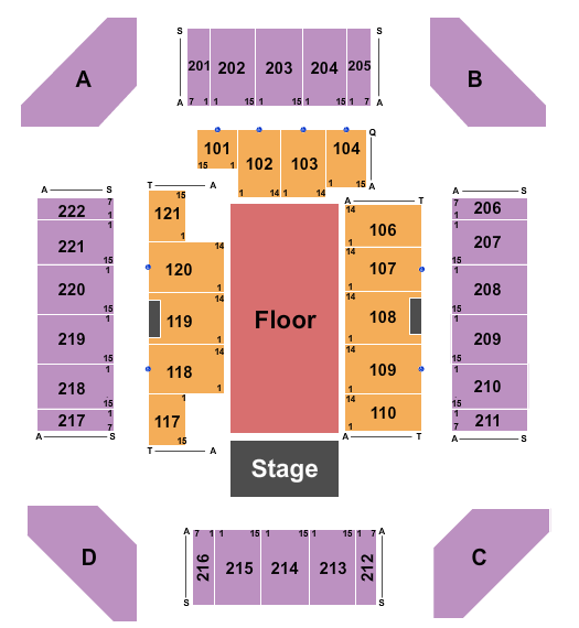 CFSB Center Seating Chart: Endstage GA Floor