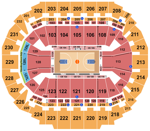 CHI Health Center Omaha Seating Chart: Basketball