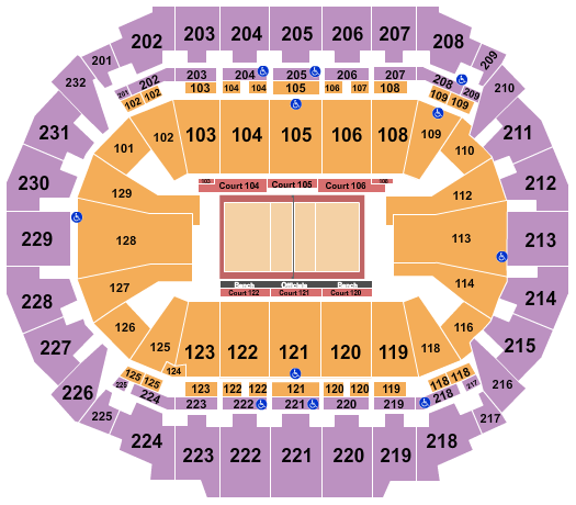 CHI Health Center Omaha Seating Chart: Volleyball