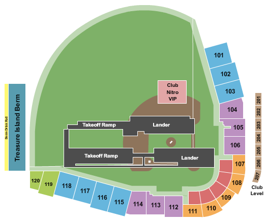 CHS Field Seating Chart: Nitro Circus