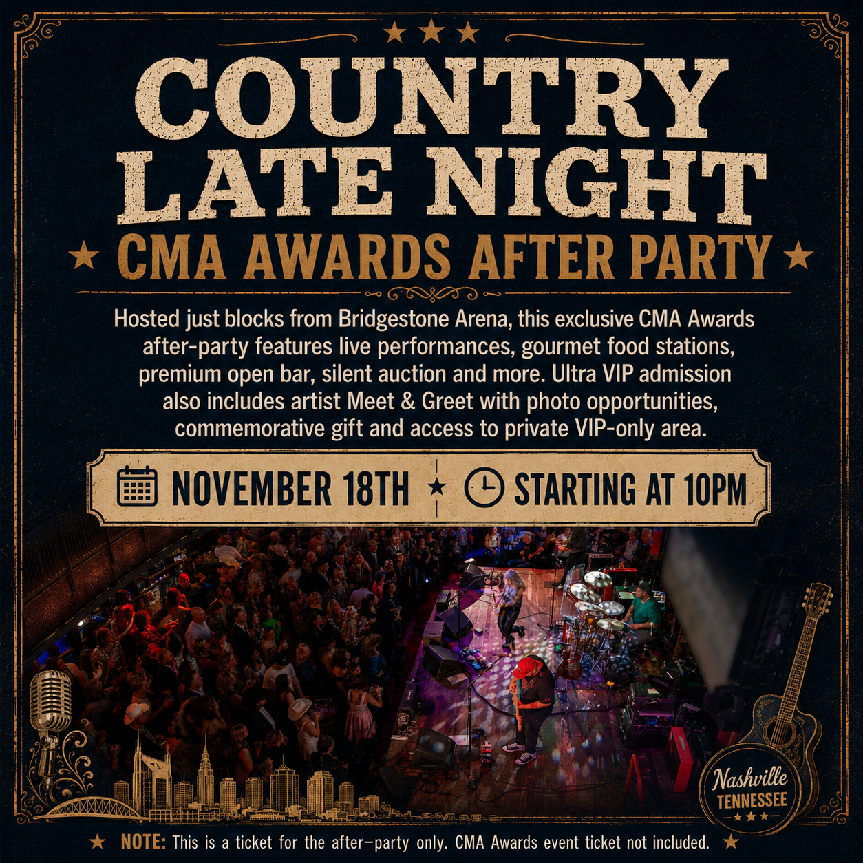 Premium Hospitality - Nashville Seating Chart: CMA After Party