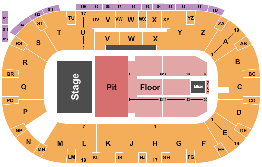 CN Centre Seating Chart: Endstage GA Pit