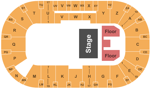 CN Centre Seating Chart: Half House